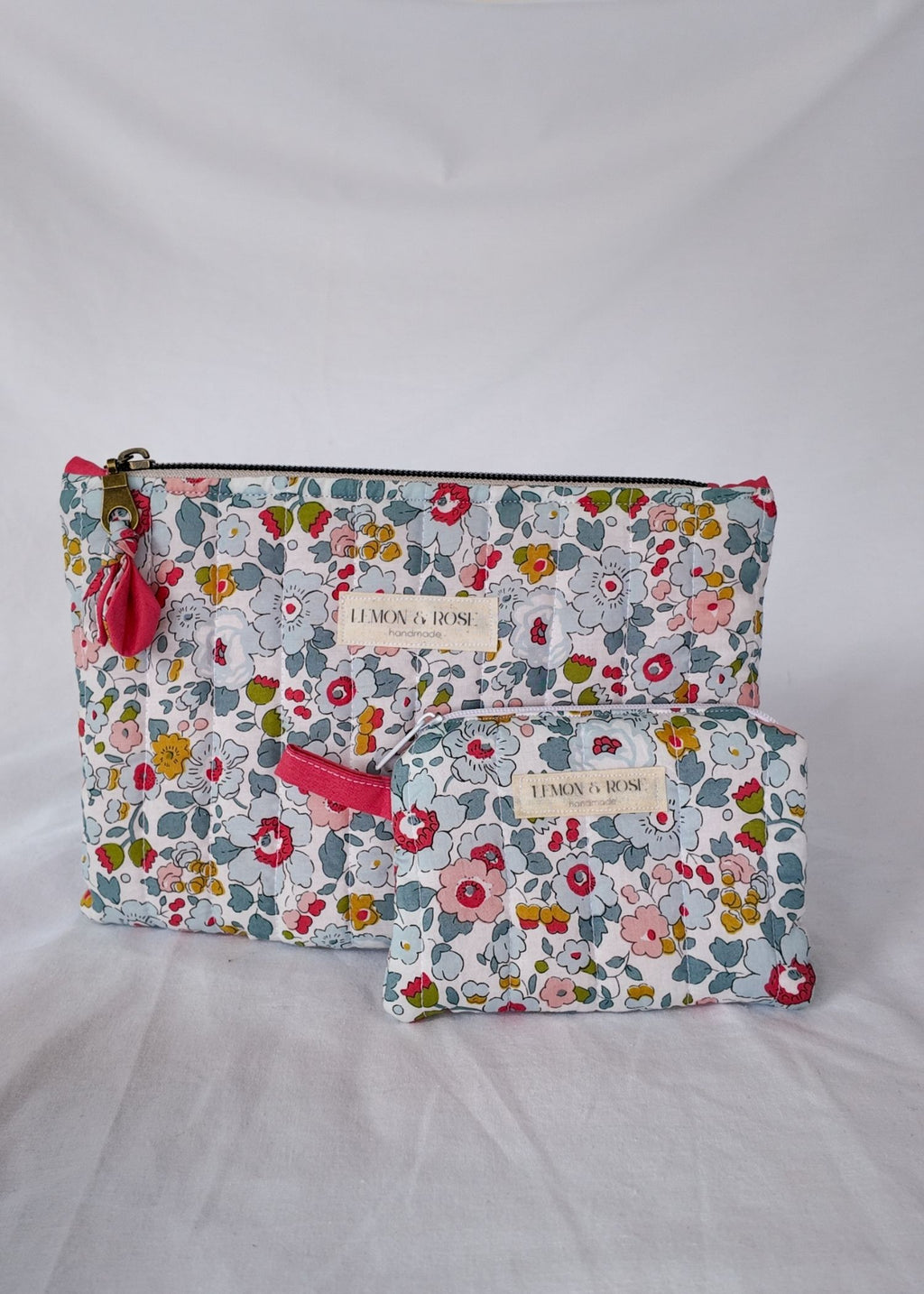 Flat Quilted Pouch & Coin Purse Set