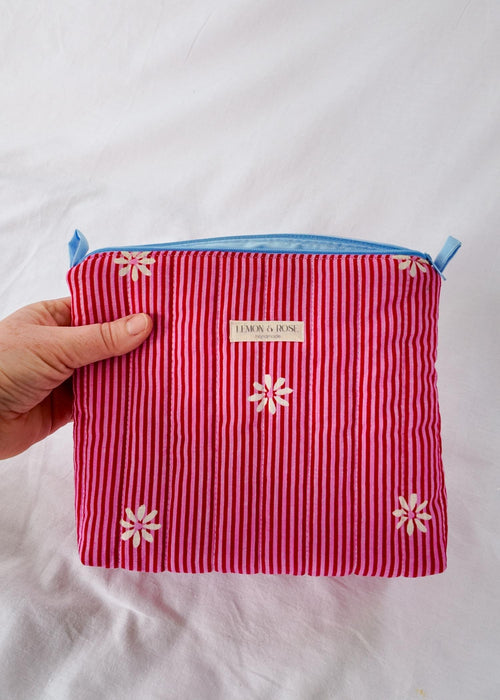 Daisy Stripe Large Triangle Bag