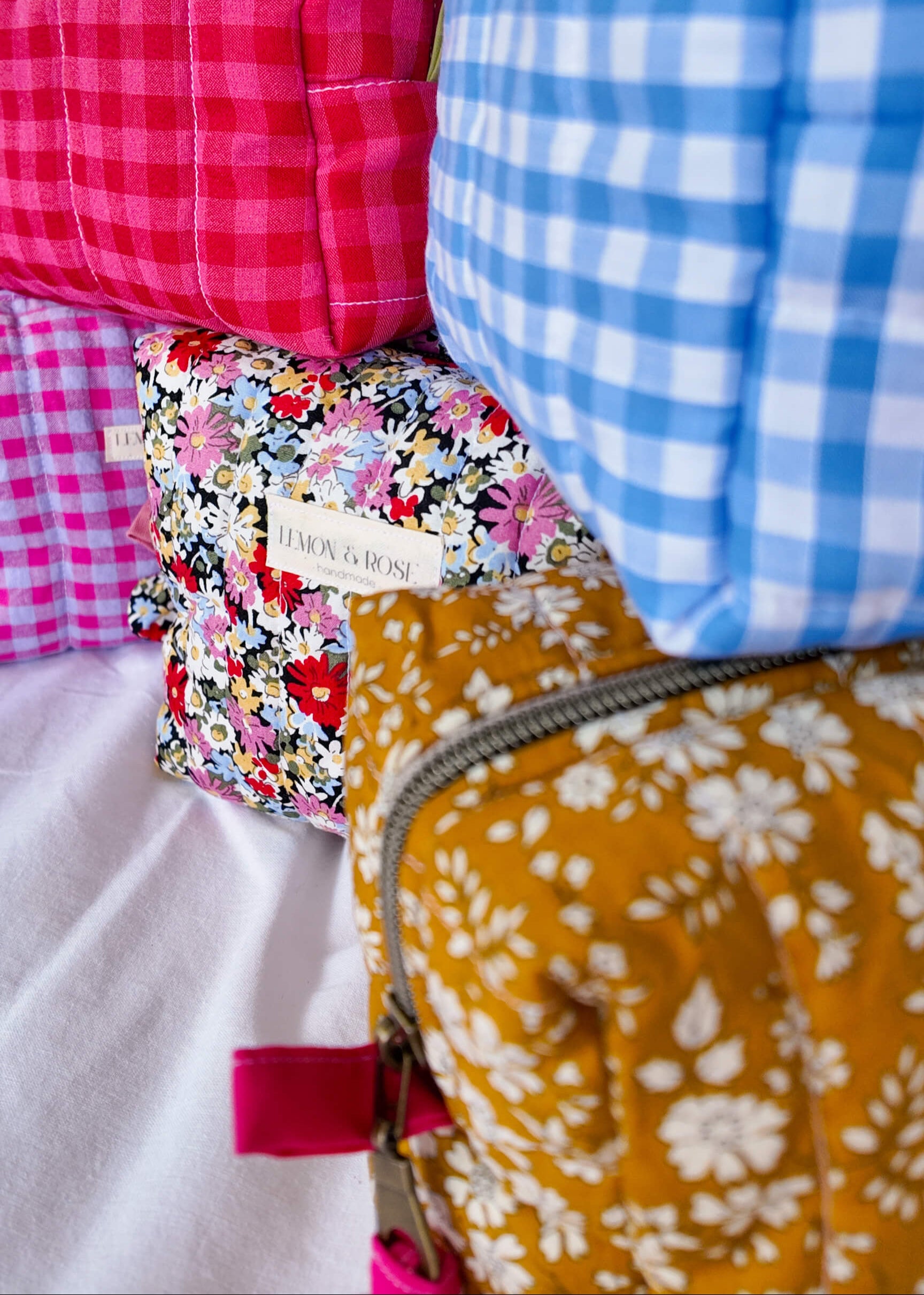 Mustard Floral Large Box Bag