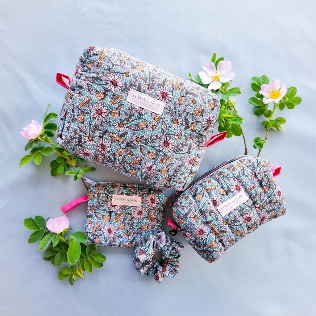 Green Floral Mini Box Bag