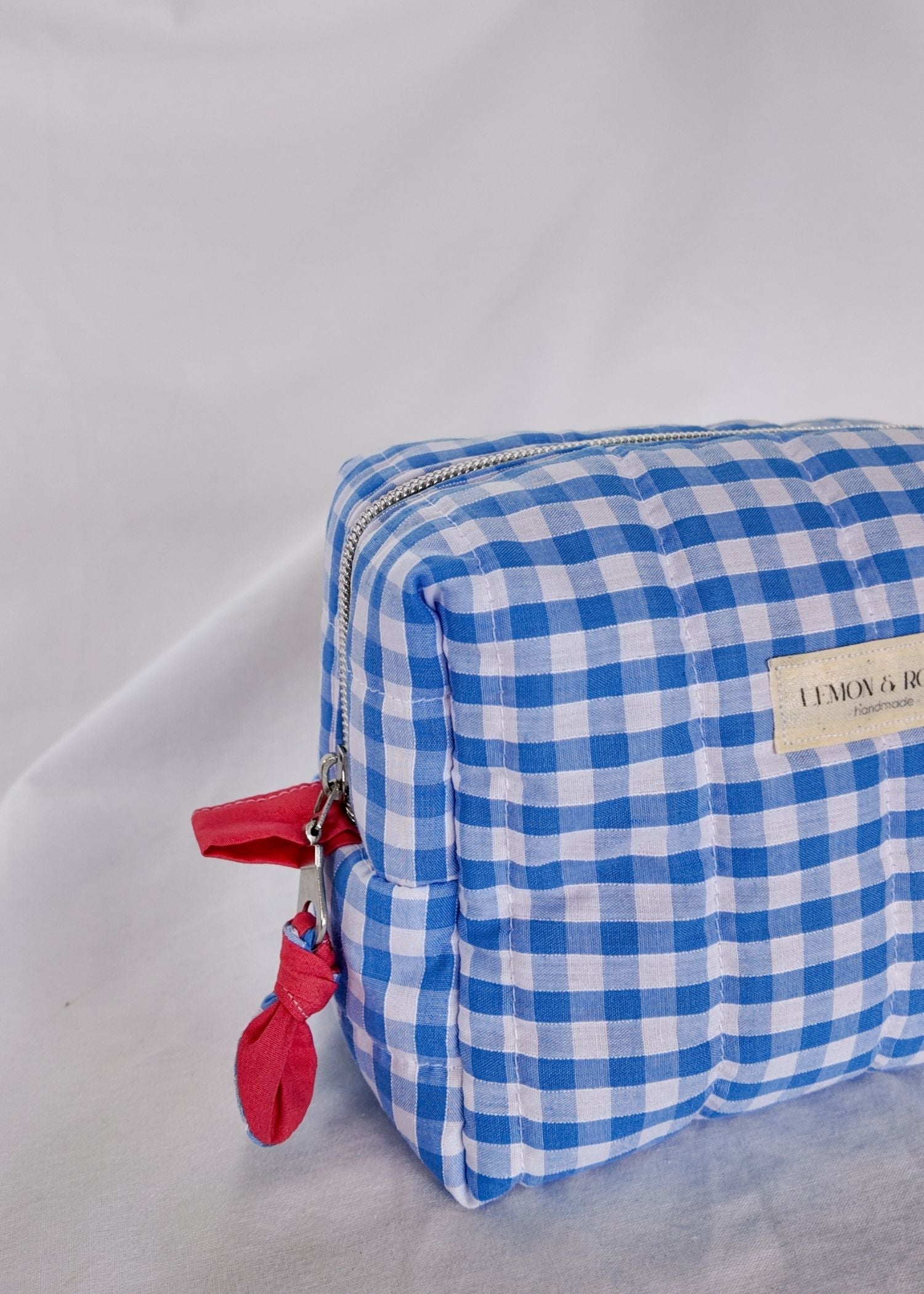 Blue Gingham Large Box Bag