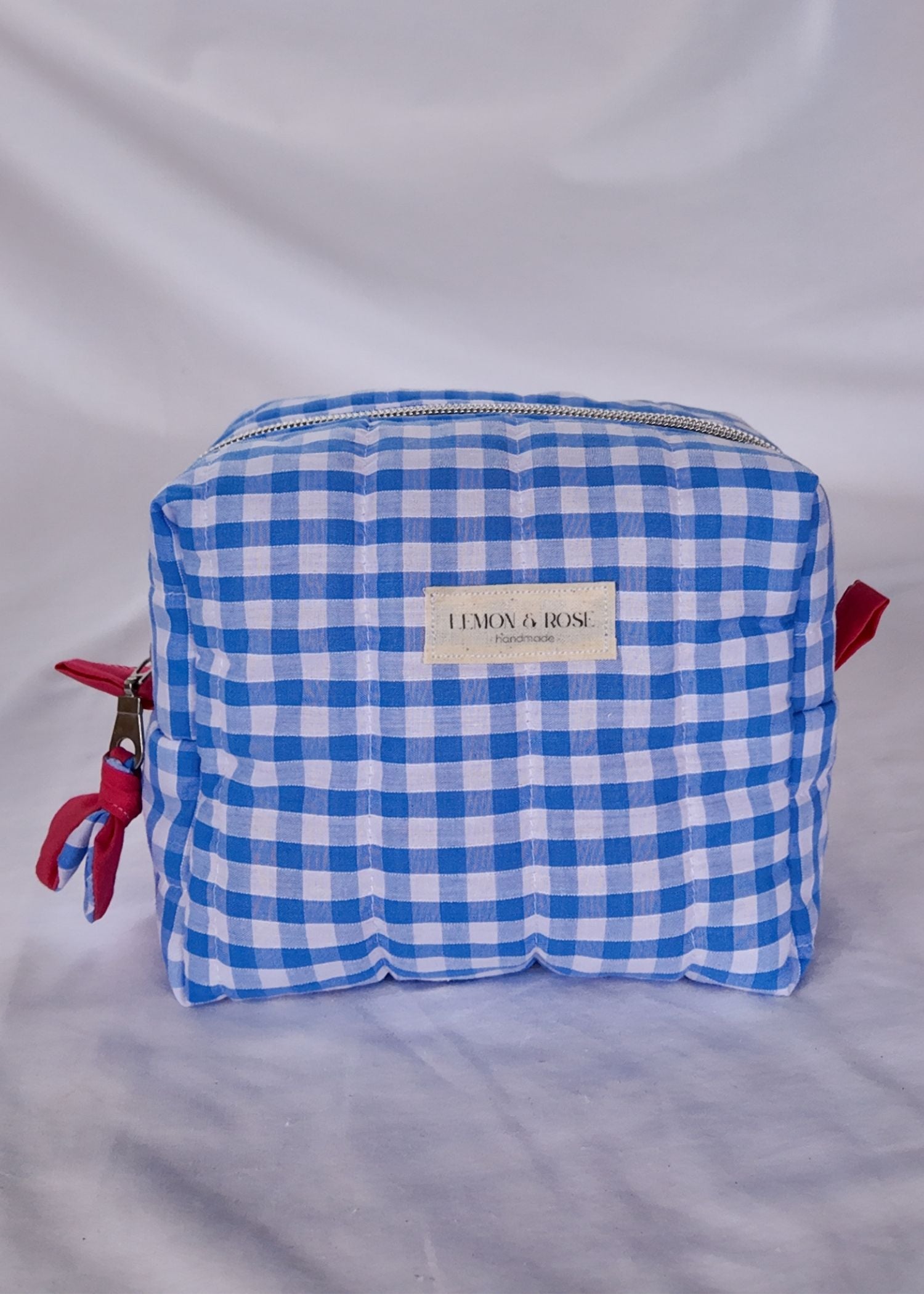 Blue Gingham Large Box Bag
