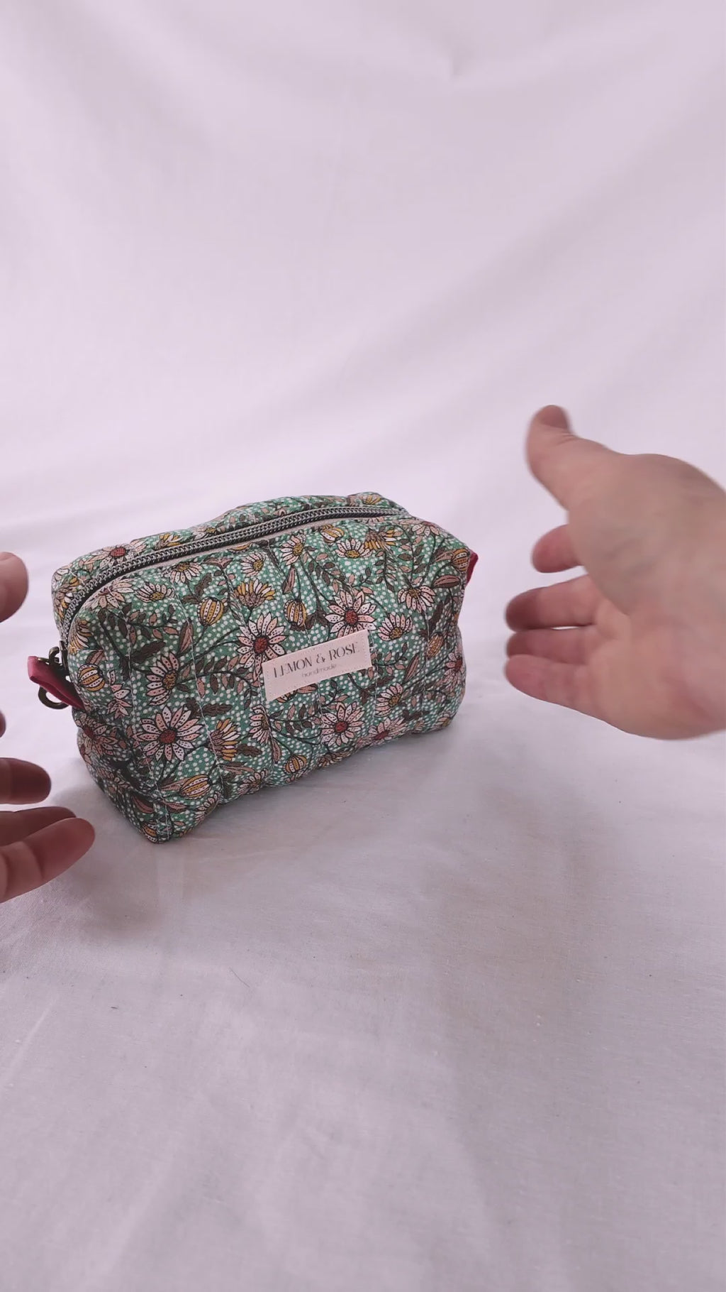 Green Floral Mini Box Bag